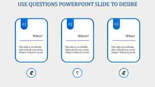 questions powerpoint slide-Blue